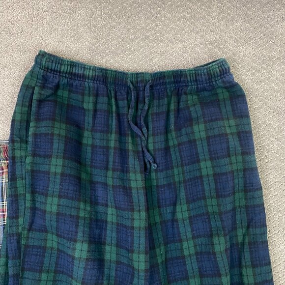 LL Bean Scotch Plaid Sleep Pants Pajama Bottoms Lot of 2 Men's Medium Loungewear - Picture 2 of 13